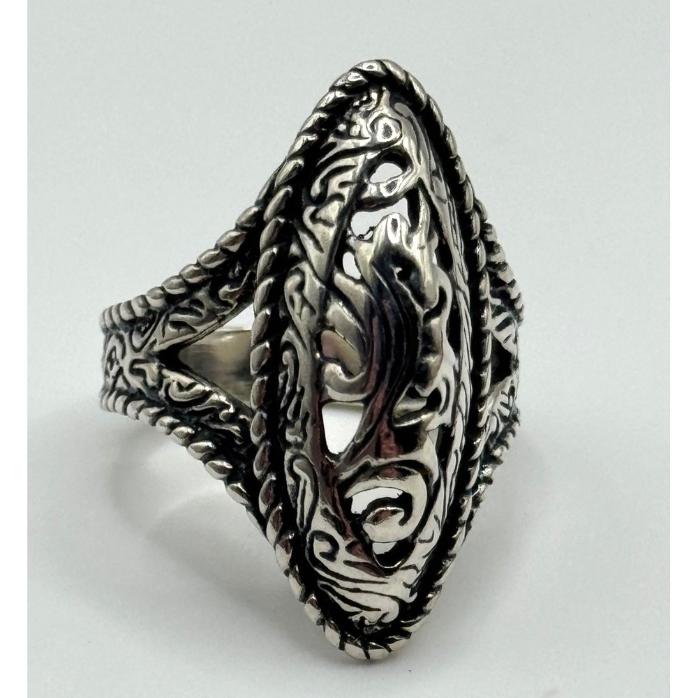 Carolyn Pollack Relios Sterling Silver Rodeo Romance Ring Size 7